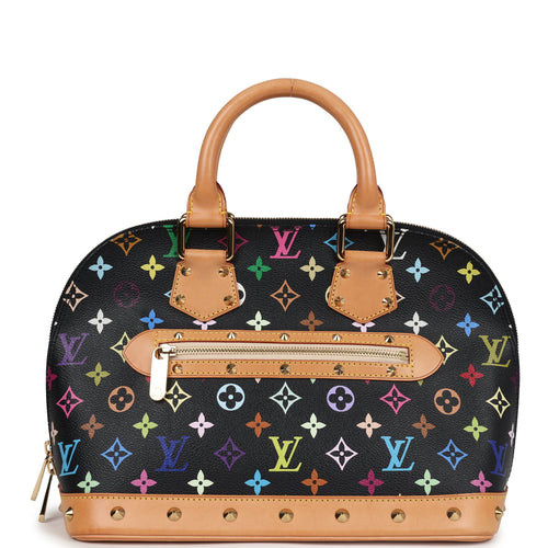 Vintage Louis Vuitton Alma PM Black Monogram Multicolor Gold Hardware