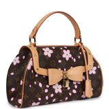 Vintage Louis Vuitton x Takashi Murakami Brown Monogram Cherry Blossom Sac Retro Gold Hardware