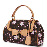 Vintage Louis Vuitton x Takashi Murakami Brown Monogram Cherry Blossom Sac Retro Gold Hardware