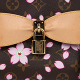 Vintage Louis Vuitton x Takashi Murakami Brown Monogram Cherry Blossom Sac Retro Gold Hardware