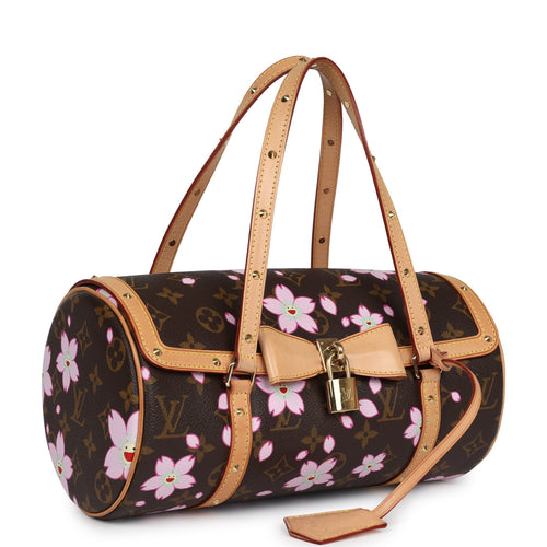 Vintage Louis Vuitton X Takashi Murakami Papillon Monogram Cherry Blossom Gold Hardware