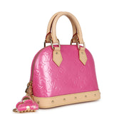 Louis Vuitton Alma BB Neon Pink Monogram Vernis Gold Hardware