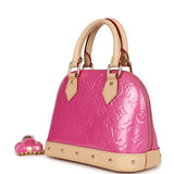 Louis Vuitton Alma BB Neon Pink Monogram Vernis Gold Hardware