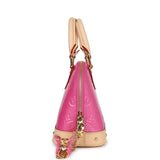 Louis Vuitton Alma BB Neon Pink Monogram Vernis Gold Hardware