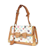 Vintage Louis Vuitton x Takashi Murakami Eye Need You Bag White Multicolored Gold Hardware