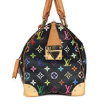 Pre-owned Louis Vuitton x Takashi Murakami Speedy 30 Black Multicolored Monogram Gold Hardware