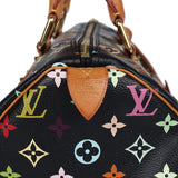 Pre-owned Louis Vuitton x Takashi Murakami Speedy 30 Black Multicolored Monogram Gold Hardware