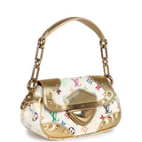 Pre-owned Louis Vuitton x Takashi Murakami Marilyn Bag White Multicolored Monogram Gold Hardware