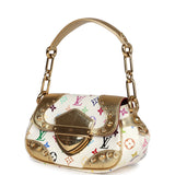 Pre-owned Louis Vuitton x Takashi Murakami Marilyn Bag White Multicolored Monogram Gold Hardware