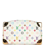 Pre-owned Louis Vuitton x Takashi Murakami Speedy 30 White Multicolor Monogram Gold Hardware