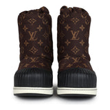 Louis Vuitton Polar Flat Half Boots Brown Monogram Nylon/Rubber 36 EU