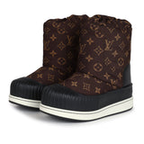 Louis Vuitton Polar Flat Half Boots Brown Monogram Nylon/Rubber 36 EU