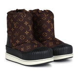 Louis Vuitton Polar Flat Half Boots Brown Monogram Nylon/Rubber 36 EU