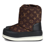 Louis Vuitton Polar Flat Half Boots Brown Monogram Nylon/Rubber 36 EU