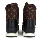 Louis Vuitton Polar Flat Half Boots Brown Monogram Nylon/Rubber 36 EU