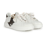 Louis Vuitton Time Out Sneakers White Leather and Brown Monogram Canvas 37 EU