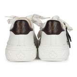 Louis Vuitton Time Out Sneakers White Leather and Brown Monogram Canvas 37 EU