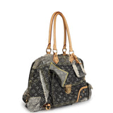 Pre-owned Louis Vuitton Patchwork Bowly Bag Grey Monogram Denim Gold Hardware