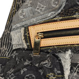 Pre-owned Louis Vuitton Patchwork Bowly Bag Grey Monogram Denim Gold Hardware