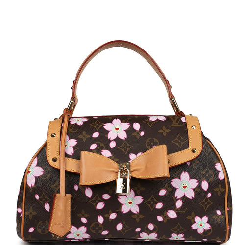 Vintage Louis Vuitton x Takashi Murakami Sac Retro PM Brown Monogram Cherry Blossom Gold Hardware