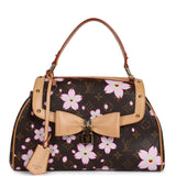 Vintage Louis Vuitton x Takashi Murakami Sac Retro PM Brown Monogram Cherry Blossom Gold Hardware