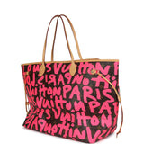 Pre-owned Louis Vuitton X Stephen Sprouse Neverfull GM Fuchsia Pink Monogram Graffiti Gold Hardware