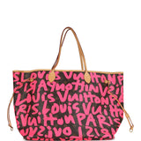 Pre-owned Louis Vuitton X Stephen Sprouse Neverfull GM Fuchsia Pink Monogram Graffiti Gold Hardware