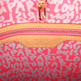 Pre-owned Louis Vuitton X Stephen Sprouse Neverfull GM Fuchsia Pink Monogram Graffiti Gold Hardware