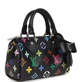 Louis Vuitton X Murakami Nano Speedy Bag Black Multicolor Monogram Silver Hardware - Thumbnail View 2