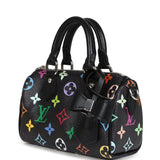 Louis Vuitton X Murakami Nano Speedy Bag Black Multicolor Monogram Silver Hardware - Thumbnail View 5