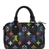 Louis Vuitton X Murakami Nano Speedy Bag Black Multicolor Monogram Silver Hardware - Thumbnail View 4