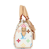 Louis Vuitton X Murakami Nano Speedy Bag White Multicolor Monogram Gold Hardware - Thumbnail View 4