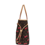 Louis Vuitton X Takashi Murakami Neverfull MM Cherry Brown Monogram Gold Hardware