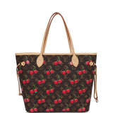 Louis Vuitton X Takashi Murakami Neverfull MM Cherry Brown Monogram Gold Hardware