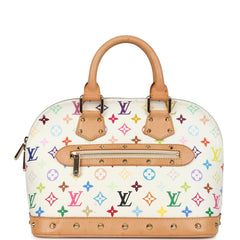 Vintage Louis Vuitton x Takashi Murakami Monogram Multicolor White Alma PM Gold Hardware