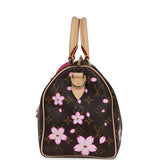 Louis Vuitton X Takashi Murakami Cherry Blossom Speedy 25 Bandouliere Brown Monogram Gold Hardware