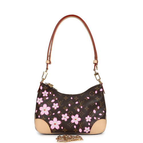 Louis Vuitton X Takashi Murakami Cherry Blossom Boulogne PM Brown Monogram Gold Hardware