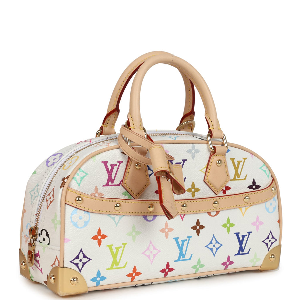 Louis Vuitton X Takashi Murakami East West White Multicolor Monogram Gold Hardware White/Multi New and never worn Coated Canvas