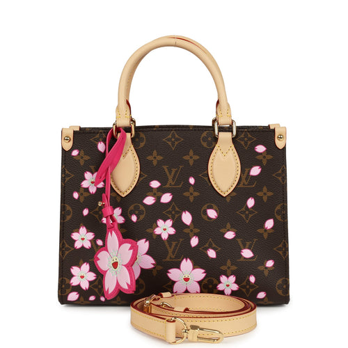 Louis Vuitton X Takashi Murakami OnTheGo PM Cherry Blossom Brown Monogram Gold Hardware