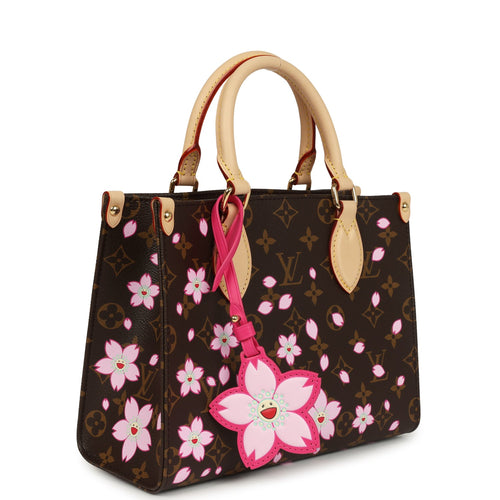 Louis Vuitton X Takashi Murakami OnTheGo PM Cherry Blossom Brown Monogram Gold Hardware