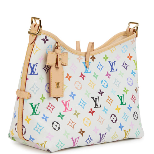 Louis Vuitton X Murakami Carryall PM White Multicolor Monogram Gold Hardware