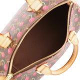 Vintage Louis Vuitton x Takashi Murkami Cheries Speedy 25 Brown and Red Monogram Cherry Gold Hardware