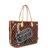 Louis Vuitton "Mykonos" Cities Neverfull GM Brown and Blue Monogram Vinyl Gold Hardware