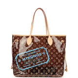 Louis Vuitton "Mykonos" Cities Neverfull GM Brown and Blue Monogram Vinyl Gold Hardware