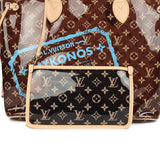 Louis Vuitton "Mykonos" Cities Neverfull GM Brown and Blue Monogram Vinyl Gold Hardware