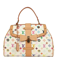 Vintage Louis Vuitton x Takashi Murakami Sac Retro GM White Multicolor Eye Love You Monogram Gold Hardware