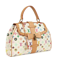 Vintage Louis Vuitton x Takashi Murakami Sac Retro GM White Multicolor Eye Love You Monogram Gold Hardware