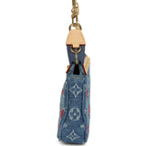 Louis Vuitton X Takashi Murakami Cherry Pochette Accessories Denim Monogram Gold Hardware