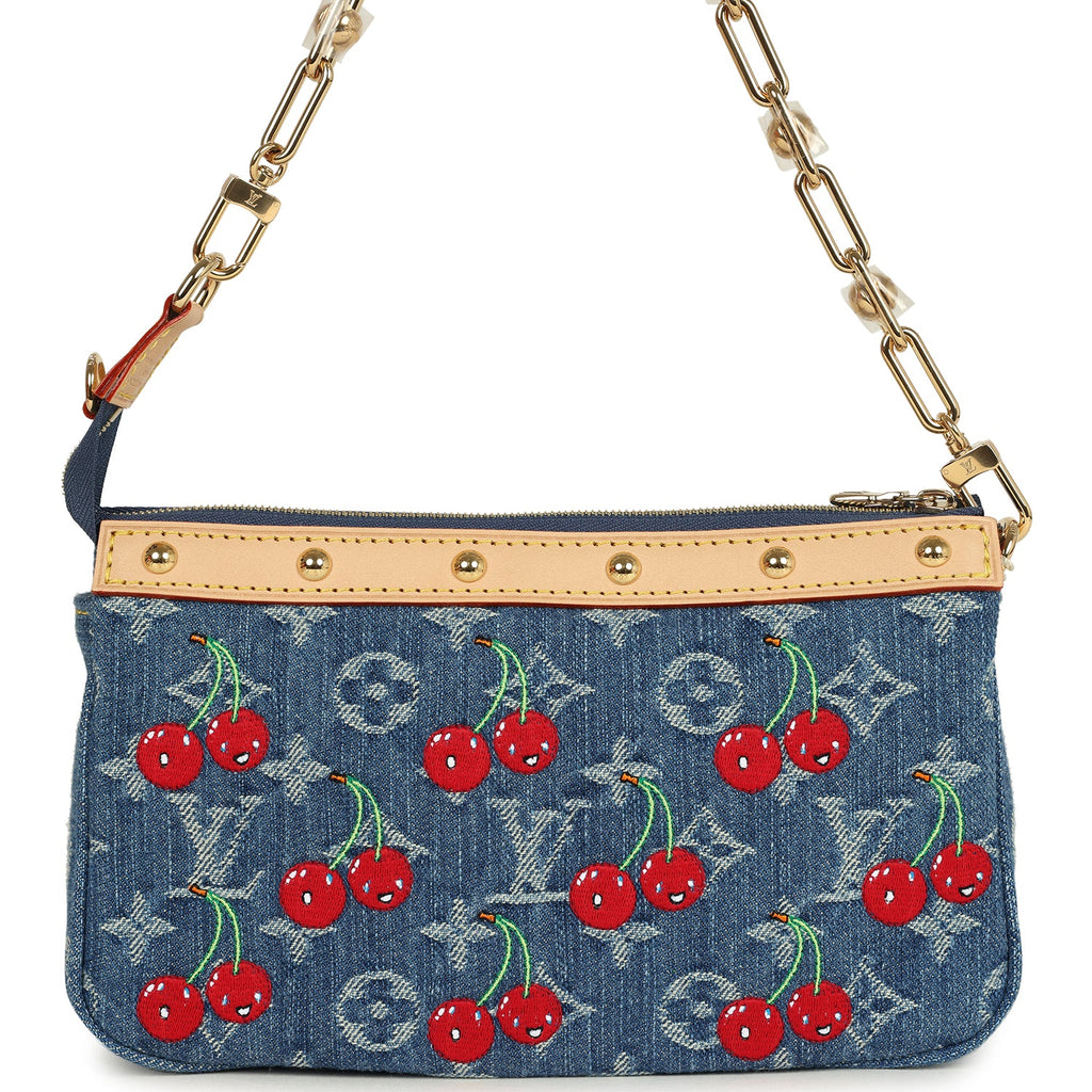 Louis Vuitton X Takashi Murakami Cherry Pochette Accessories Denim Mon