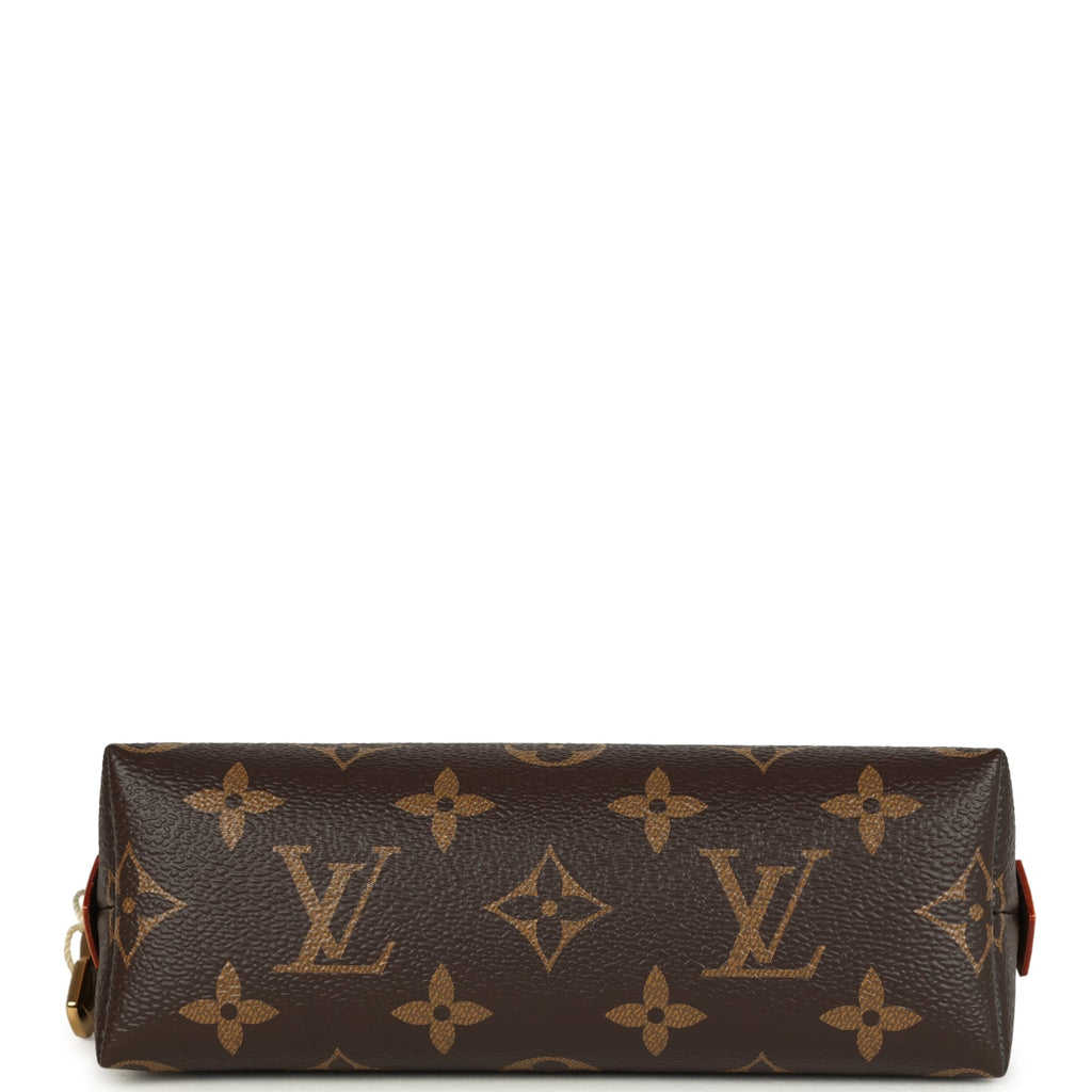 ⭐️Louis Vuitton ダークブラウン ポーチ⭐️ Louis Vuitton X Takashi Murakami Cherry Cosmetic Pouch Brown Monogram